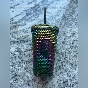 Starbucks Oil Slick Rainbow Studded Tumbler 16oz. Grande Cold Cup Fall 2023